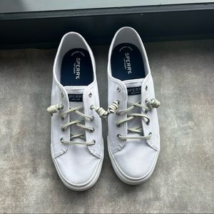 Sperry White Slip On Sneakers